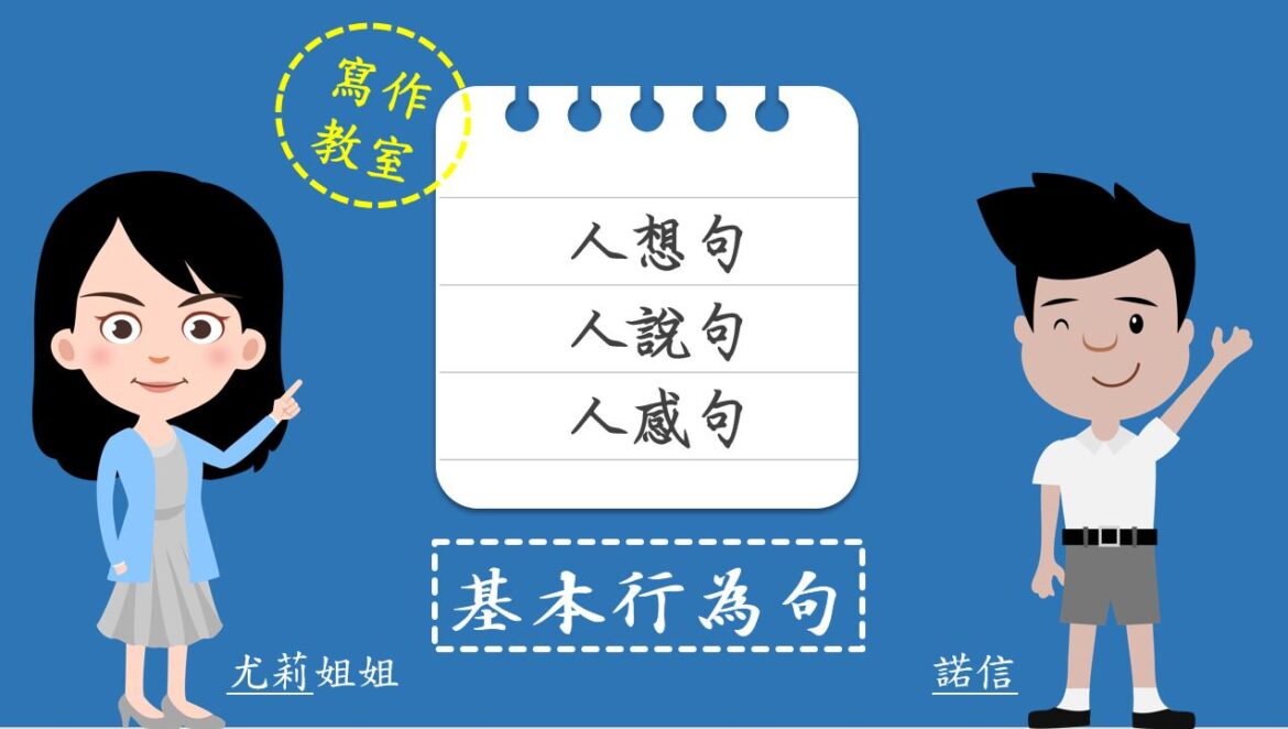 小學中文寫作短片系列：基本行為句－人想句、人說句、人感句｜寫作教室｜尤莉姐姐的反轉學堂